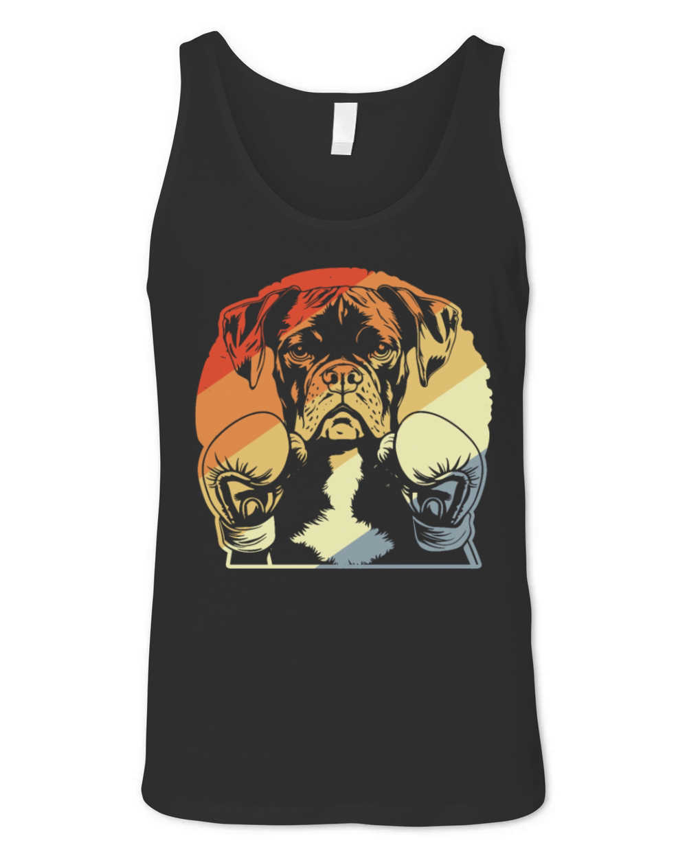 Boxer Dog Vintage Unisex Jersey Tank