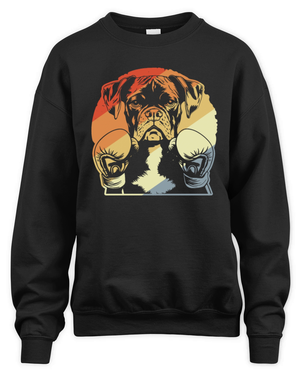 Boxer Dog Vintage Unisex Premium Crewneck Sweatshirt