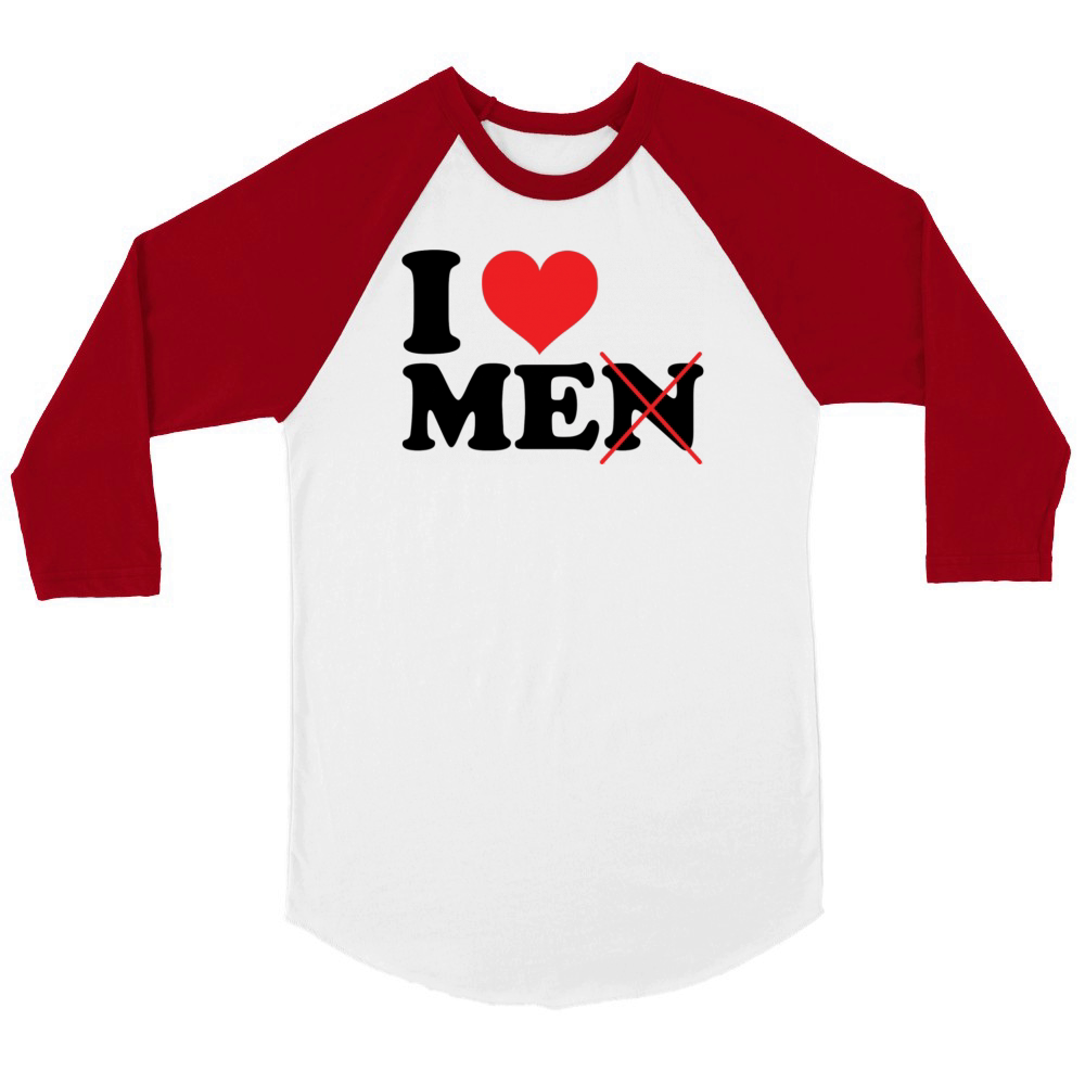 I Love Me Not Men Unisex ¾ sleeve Raglan T-shirt