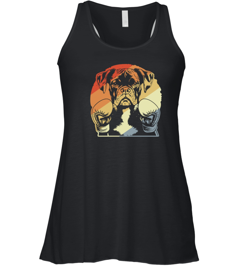 Boxer Dog Vintage Women's Flowy Tank Top
