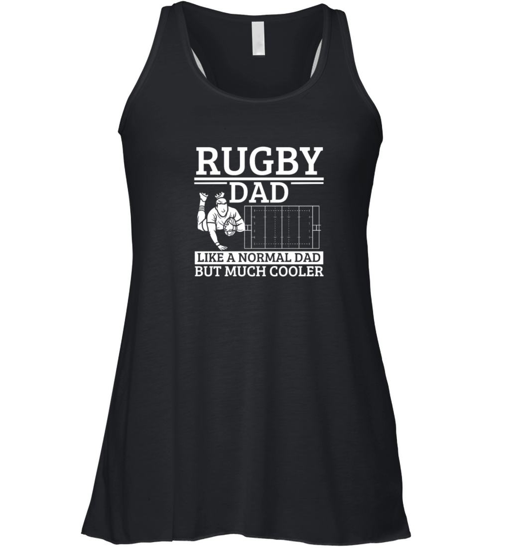 Rugby Dad Father Quote Funny Rugby Player Women's Flowy Tank Top