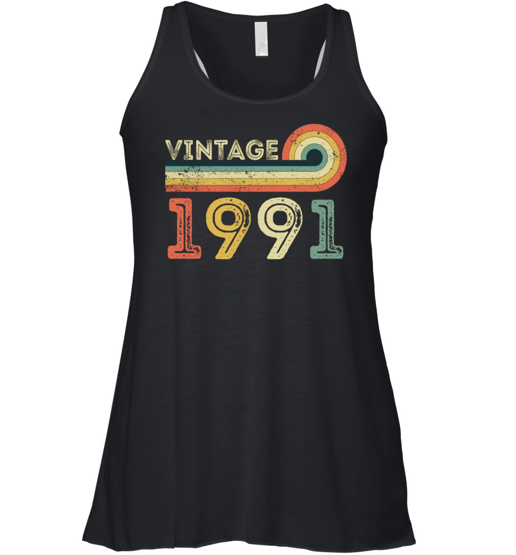 Vintage 1991 Born in 1991 Birthday Women's Flowy Tank Top