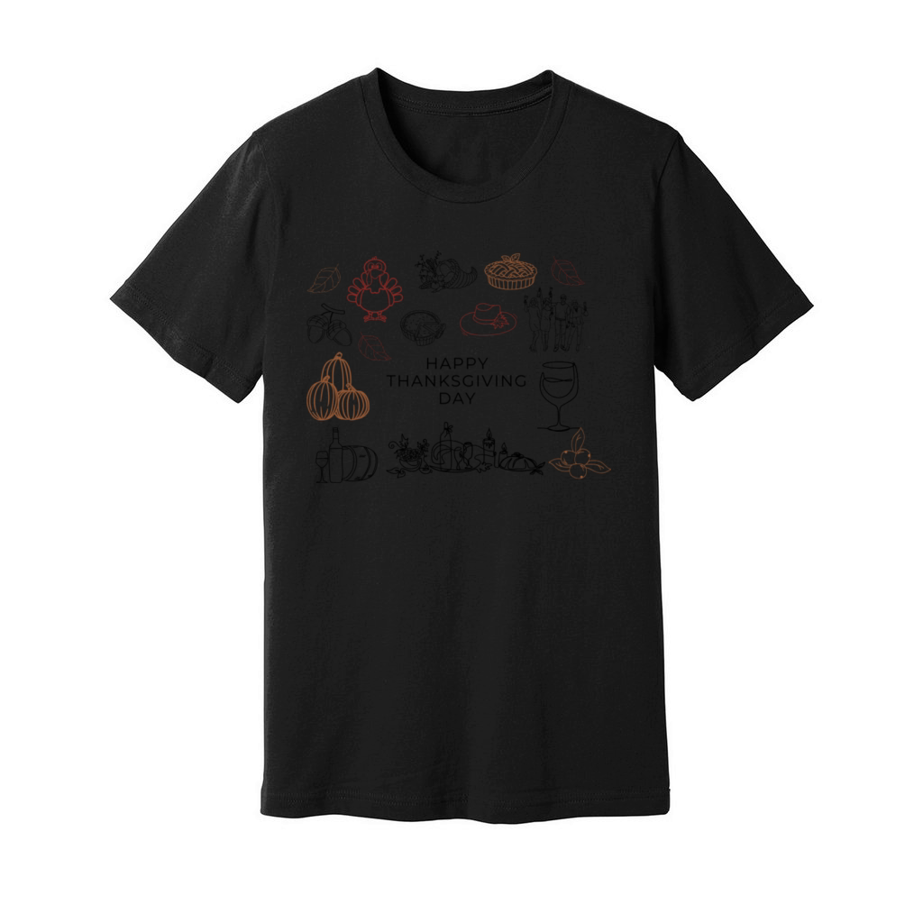 Thanksgiving Day Minimalist Unisex Jersey Tee