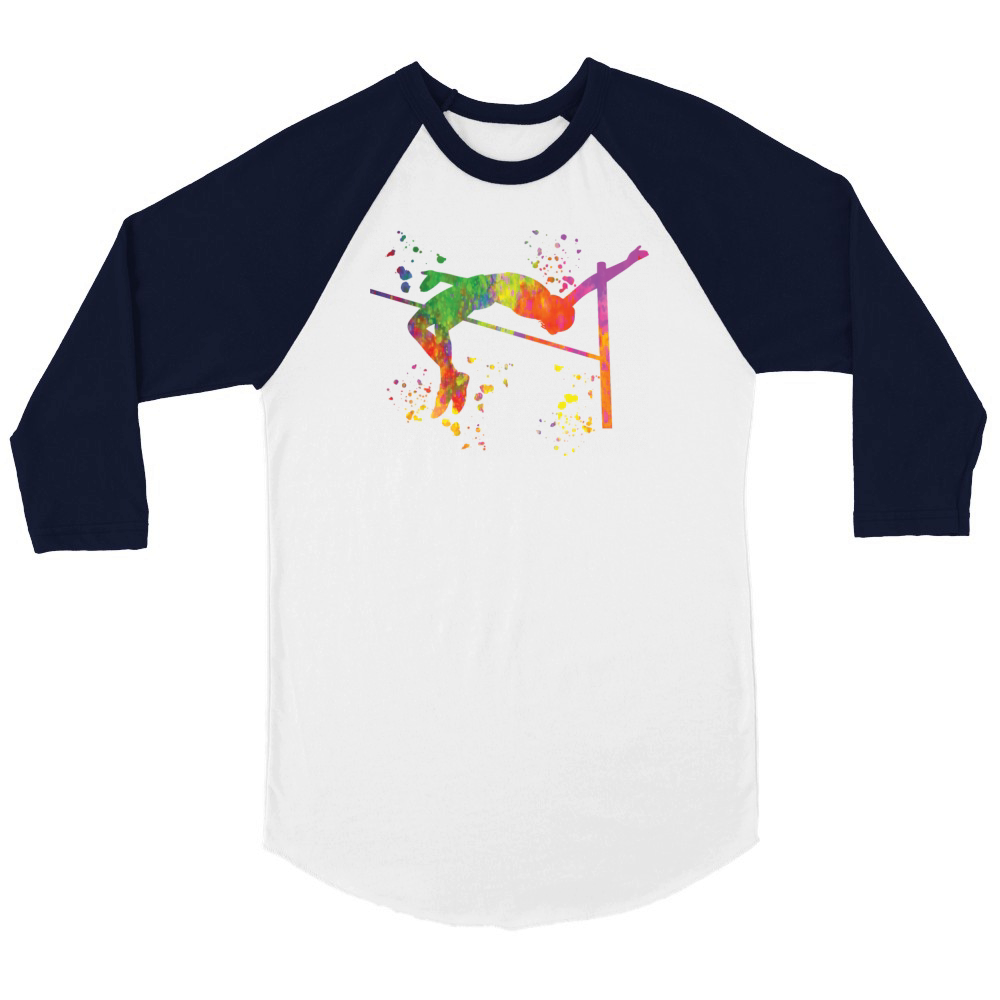 High Jumper High Jumping High Jump Unisex ¾ sleeve Raglan T-shirt