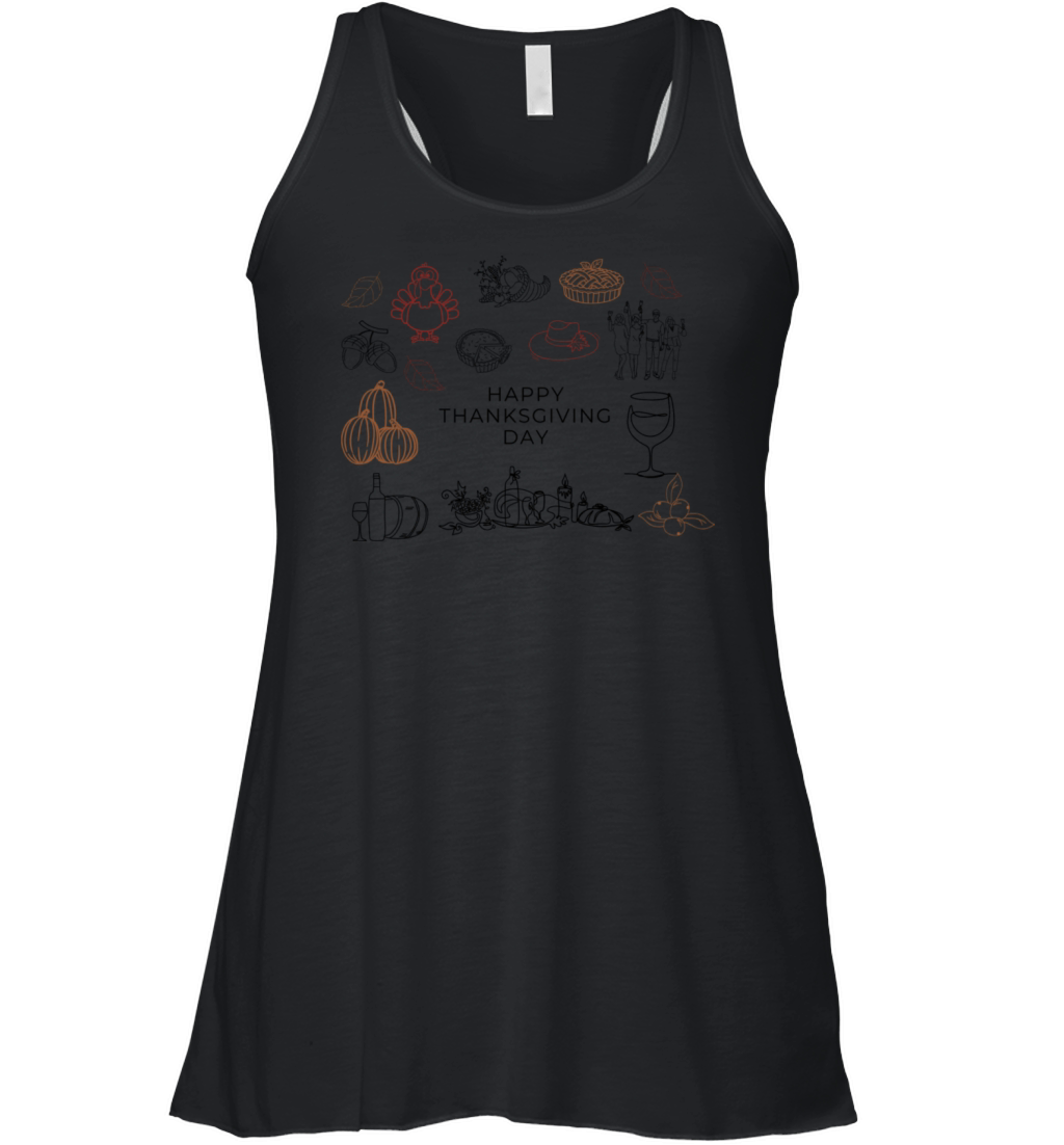 Thanksgiving Day Minimalist Women's Flowy Tank Top