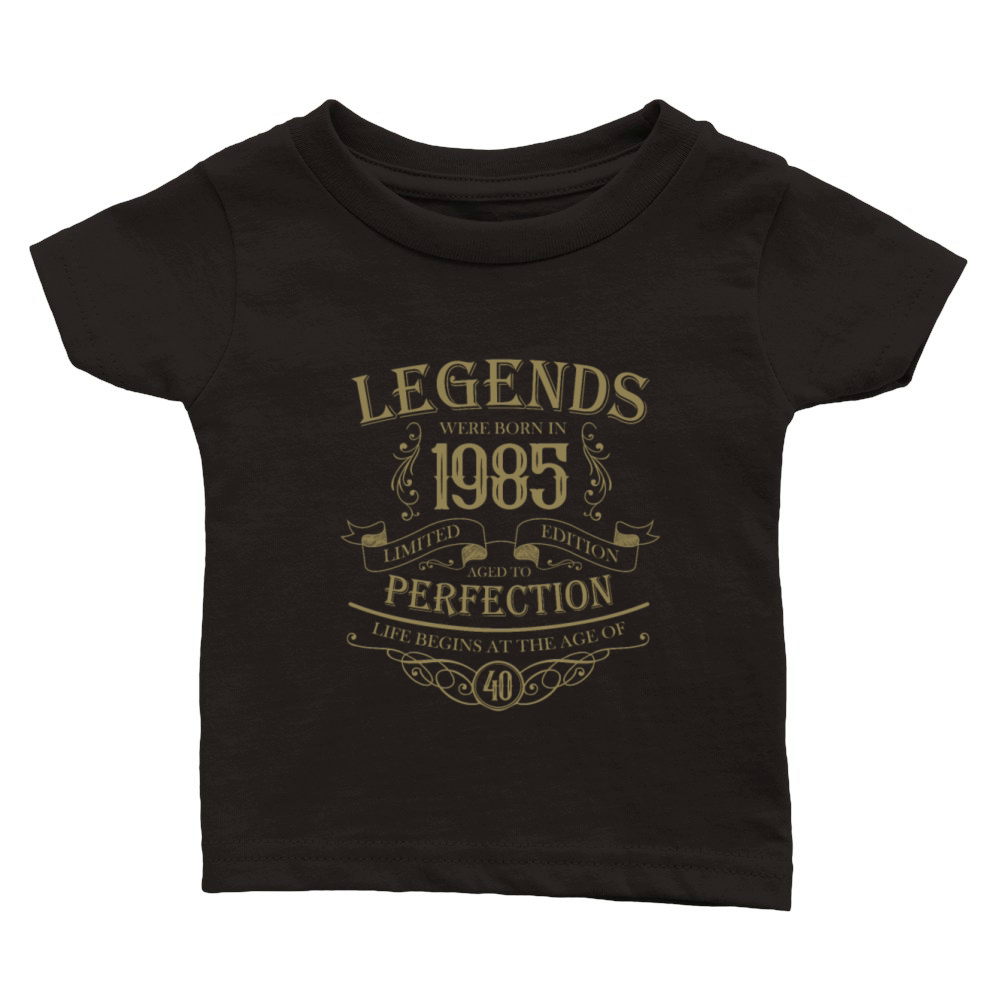 Born 1985 Aged to Perfection Vintage Classic Baby Crewneck T-shirt