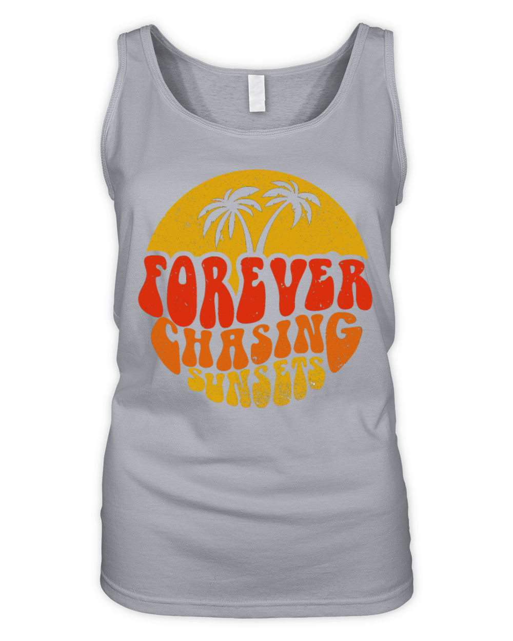 Forever Chasing Sunsets Retro Summer Organic Women's Tank Top