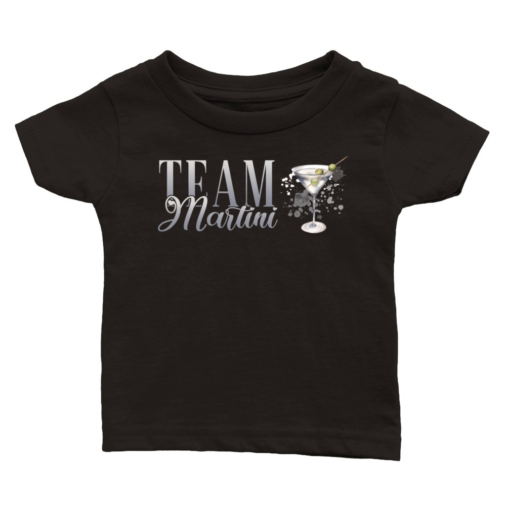 Team Martini Cocktail Bartender Classic Baby Crewneck T-shirt