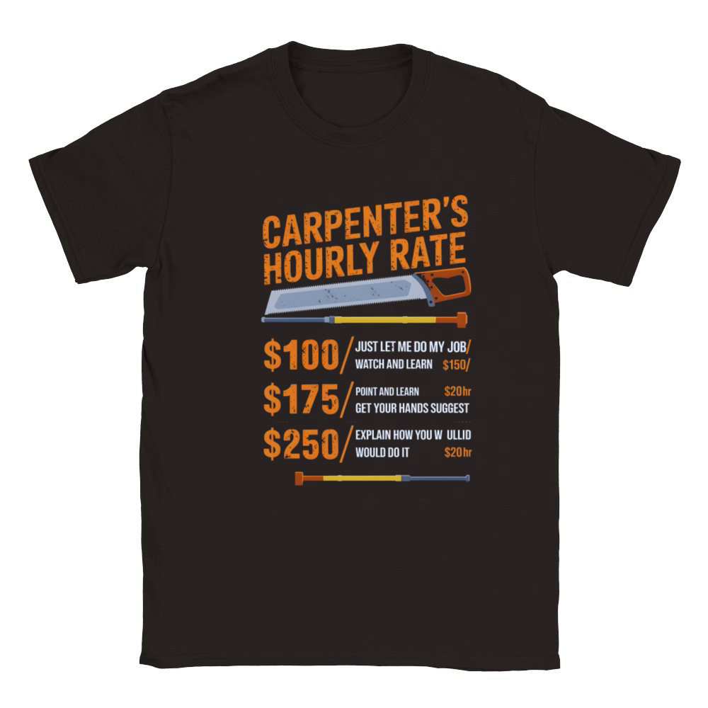 Carpenters Rate List Playful Funny Classic Kids Crewneck T-shirt