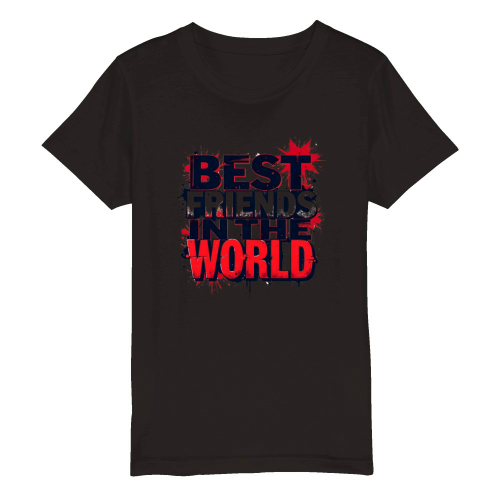 Best Friends in the World Organic Kids Crewneck T-shirt