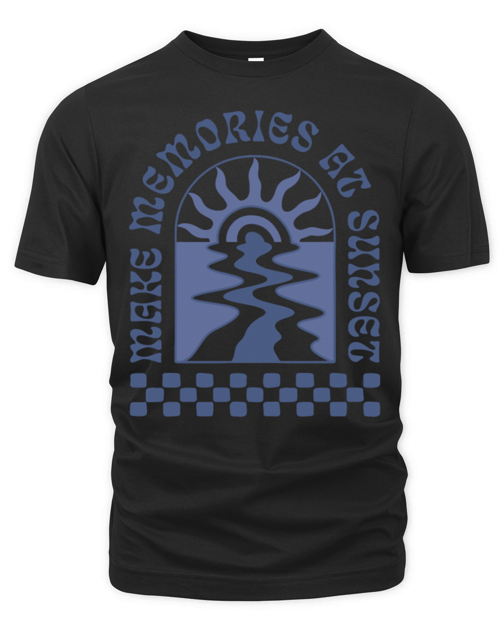 Make Memories At Sunset Retro Organic Unisex T-shirt