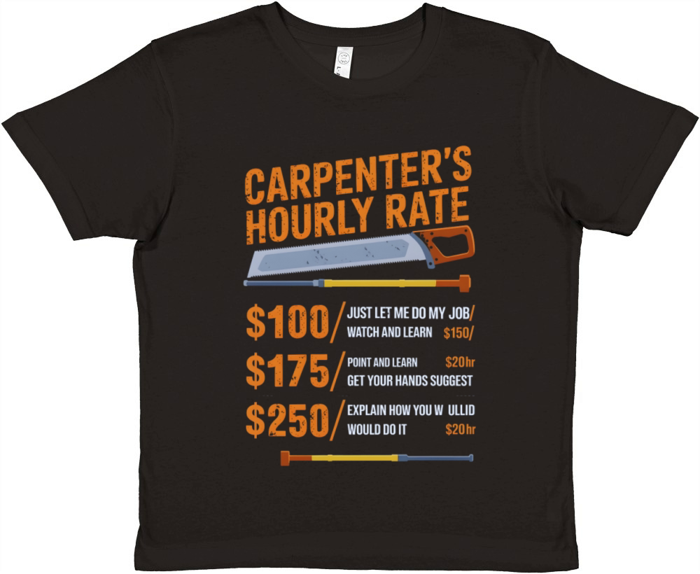 Carpenters Rate List Playful Funny Premium Kids Crewneck T-shirt