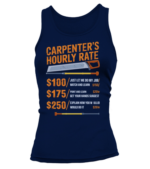 Carpenters Rate List Playful Funny Tank top Woman