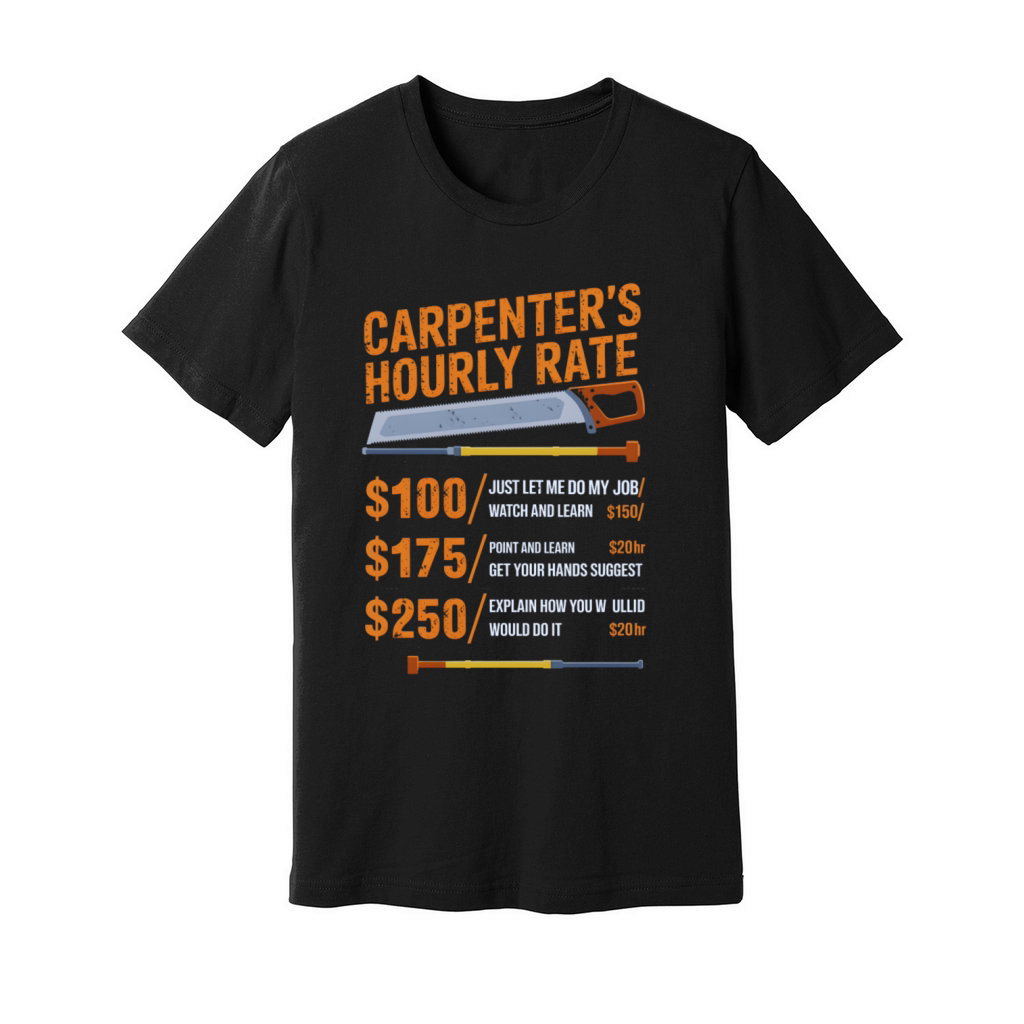 Carpenters Rate List Playful Funny Unisex Jersey Tee