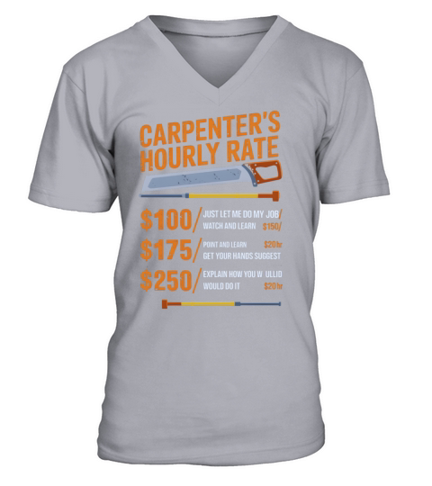 Carpenters Rate List Playful Funny V-Neck T-shirt