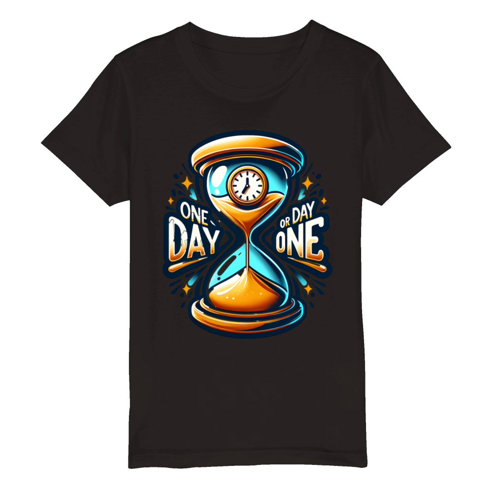 one day or day one Organic Kids Crewneck T-shirt