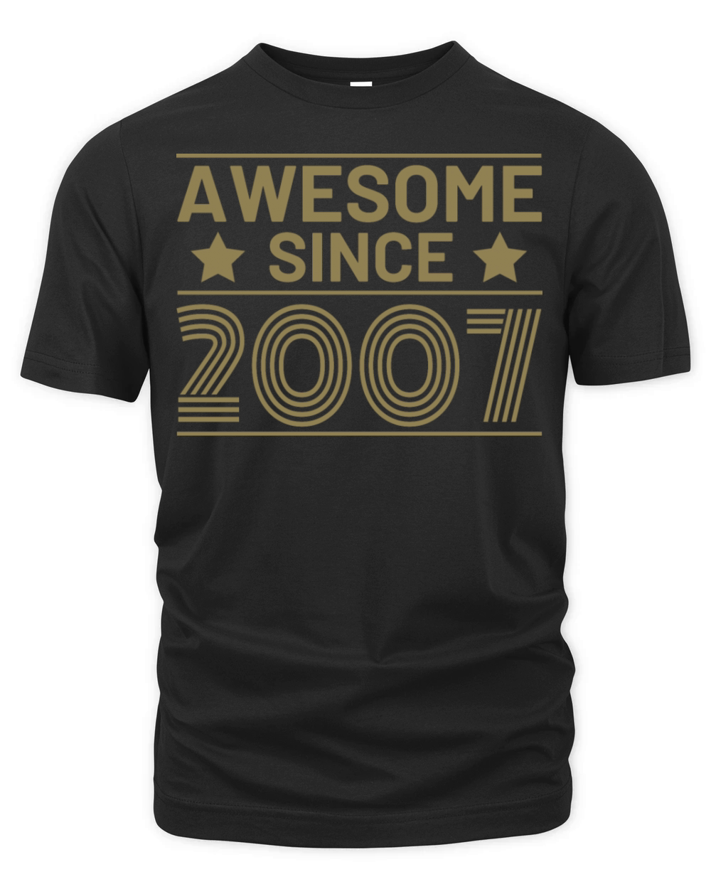 18th Birthday Retro Awesome Since 2007 Organic Unisex T-shirt