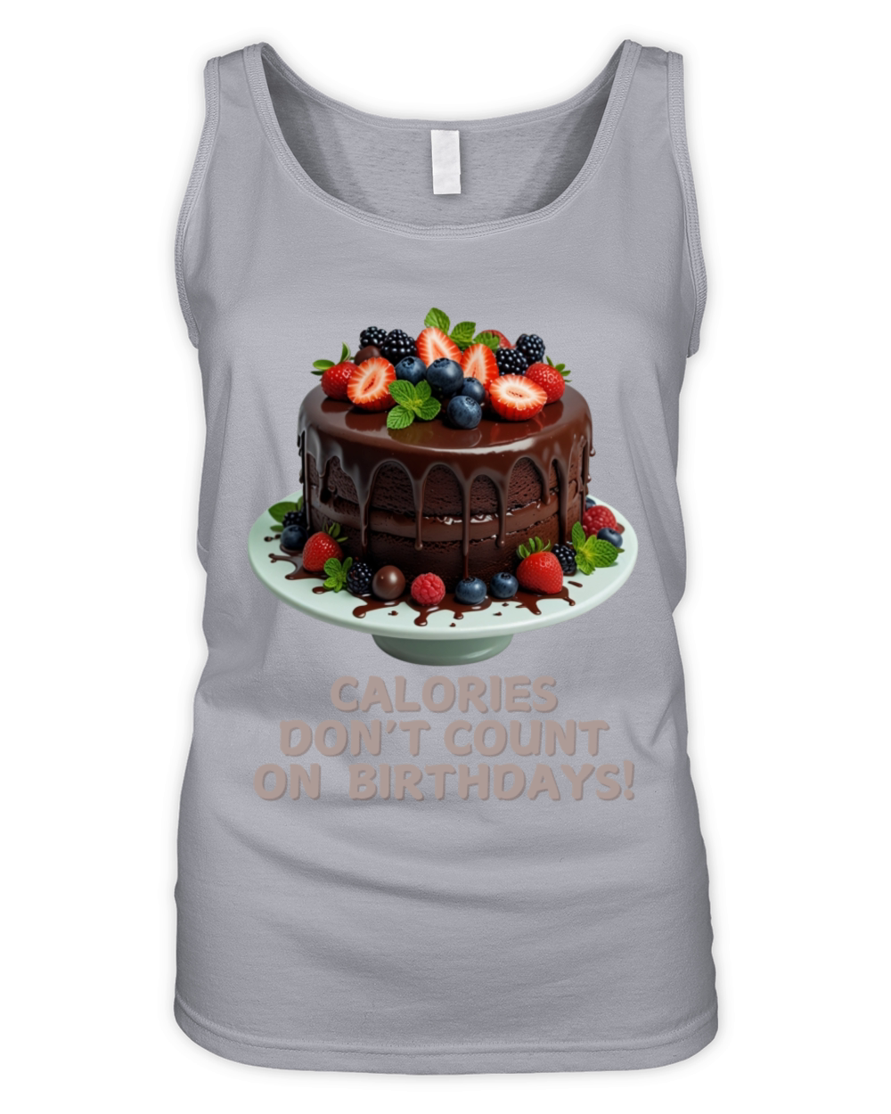 Calories Dont Count Cake Birthday Organic Women's Tank Top