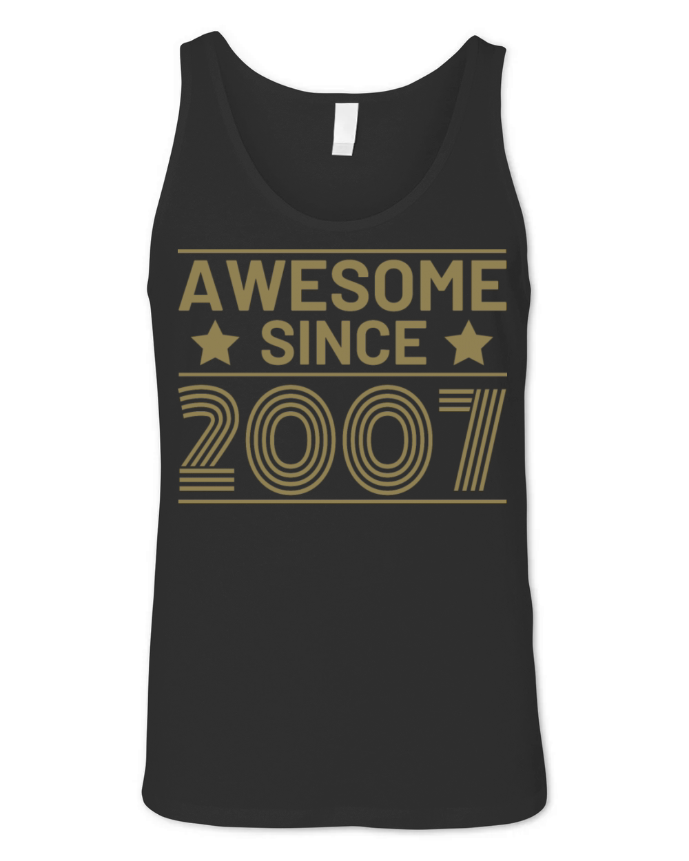 18th Birthday Retro Awesome Since 2007 Unisex Jersey Tank