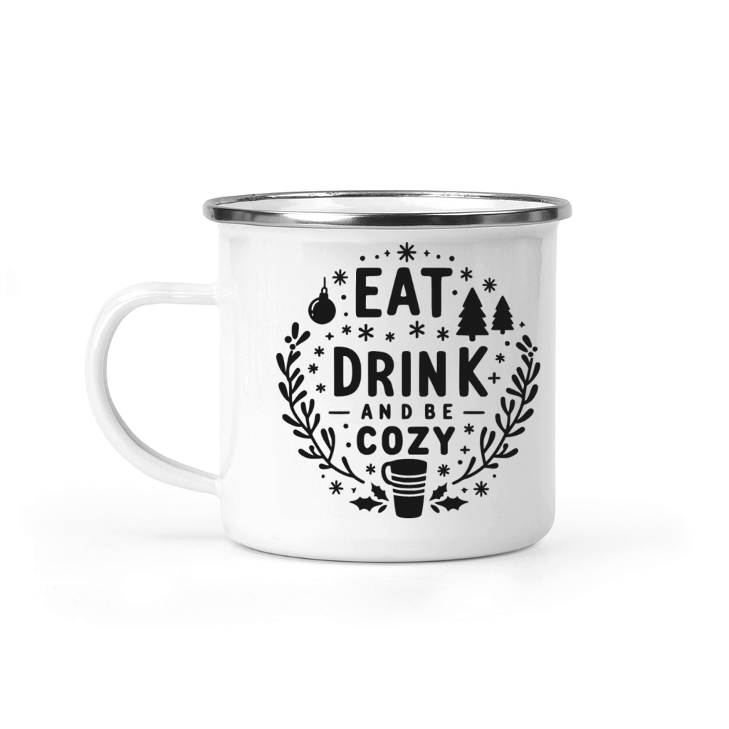 Eat Drink and Be Cozy Camping Mug