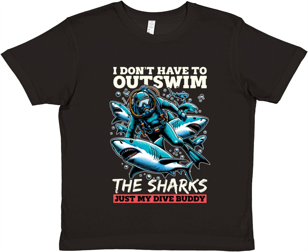 Scuba Diving I Dont Have To Outswim Swimming Premium Kids Crewneck T-shirt