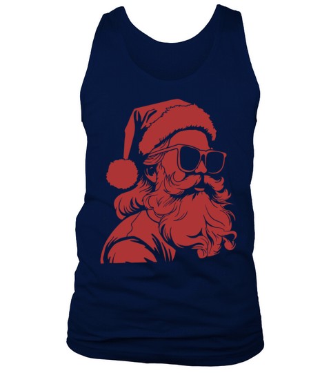 Santa Face Retro Sunglasses Vintage Christmas Tank Top Unisex