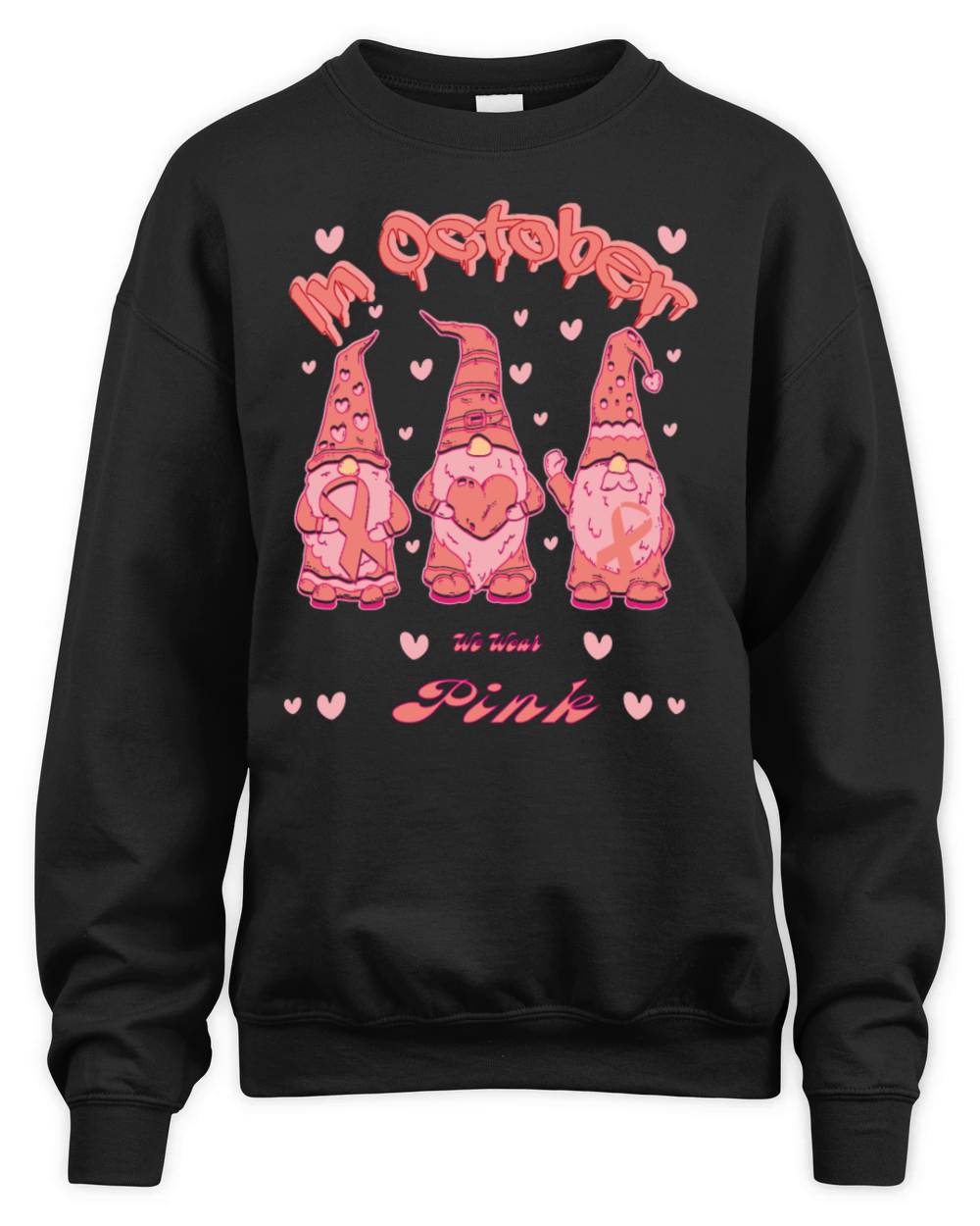 in October we wear pink Unisex Premium Crewneck Sweatshirt