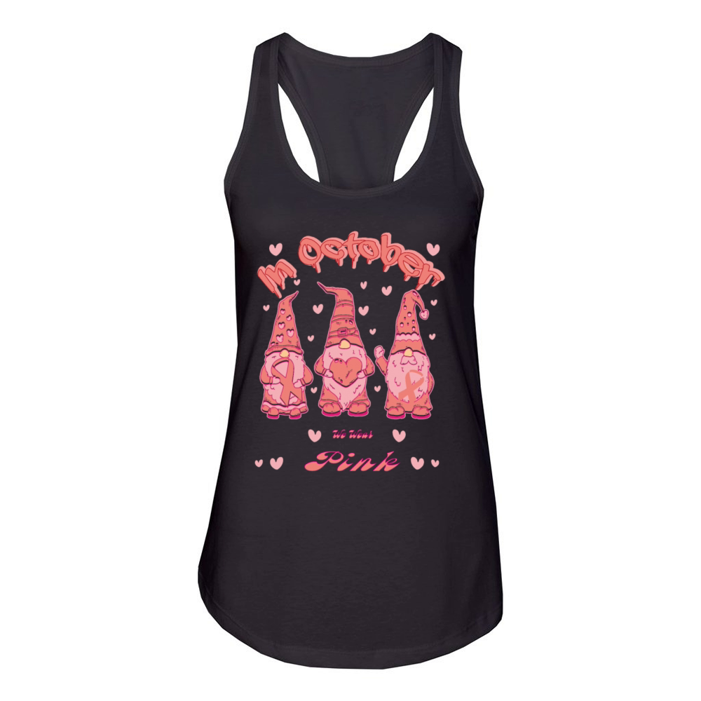 in October we wear pink Women's Racerback Tank