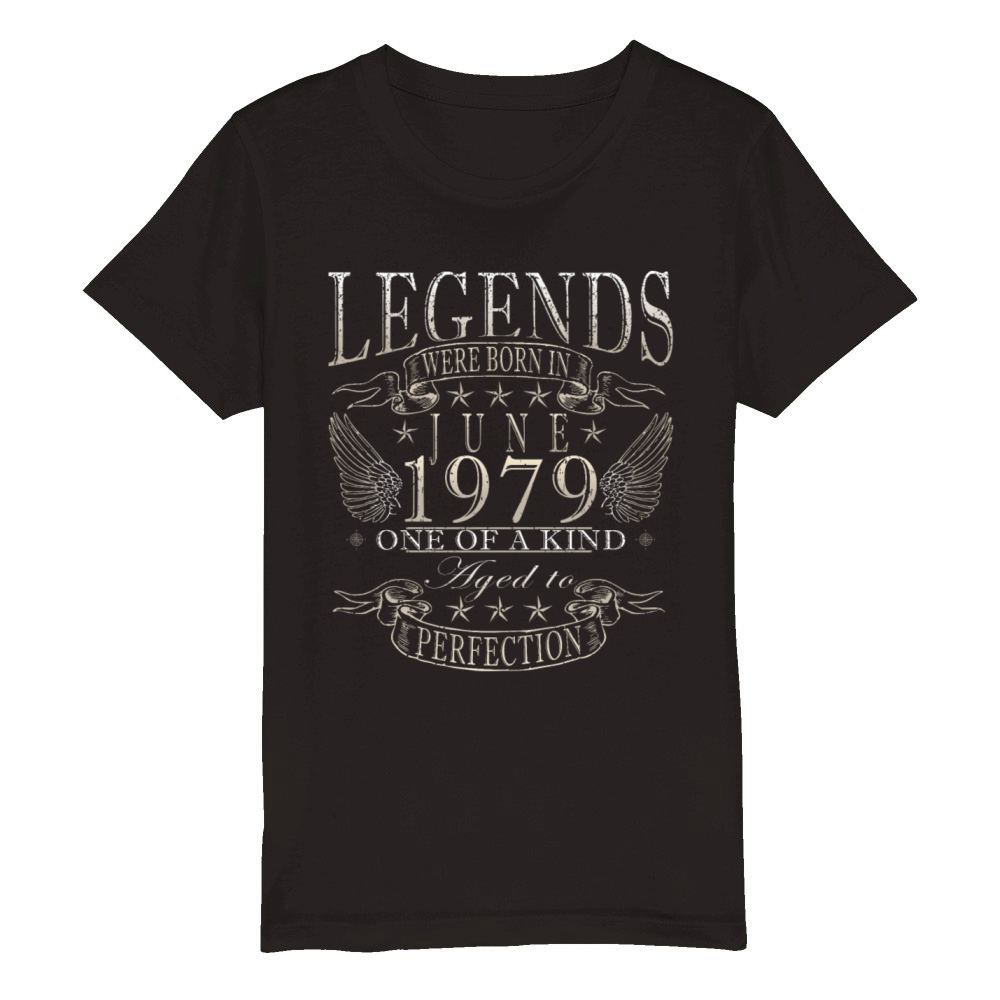 45th birthday 45 years June 1979 Organic Kids Crewneck T-shirt