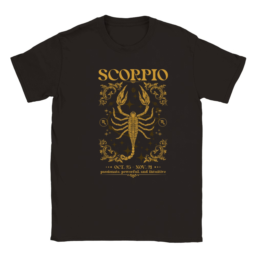 Scorpio Zodiac Sign - Vintage Astrology Design Classic Kids Crewneck T-shirt
