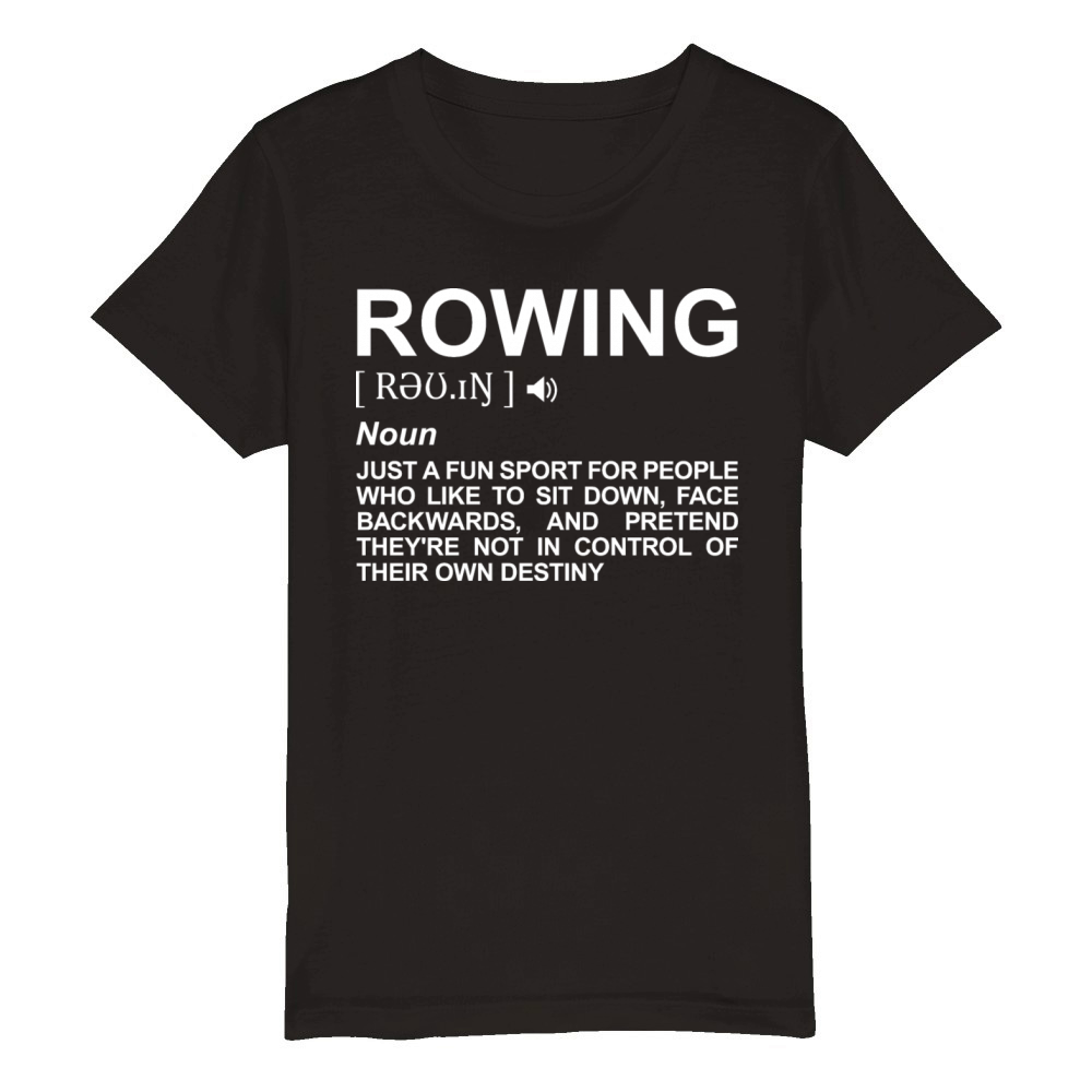 Rowing Dictionary Organic Kids Crewneck T-shirt