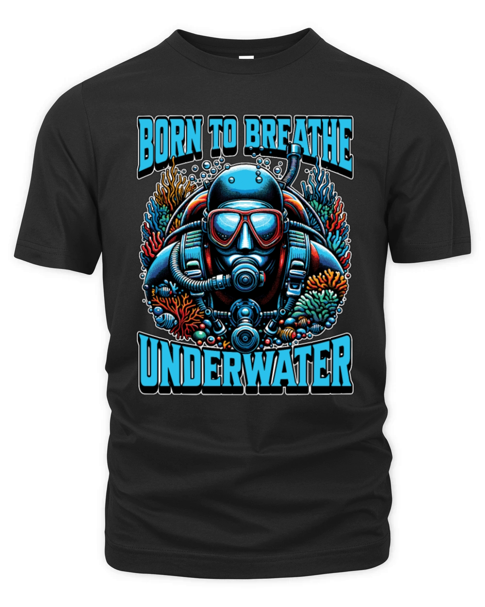 Scuba Diving Born To Breath Underwater Swimming Organic Unisex T-shirt