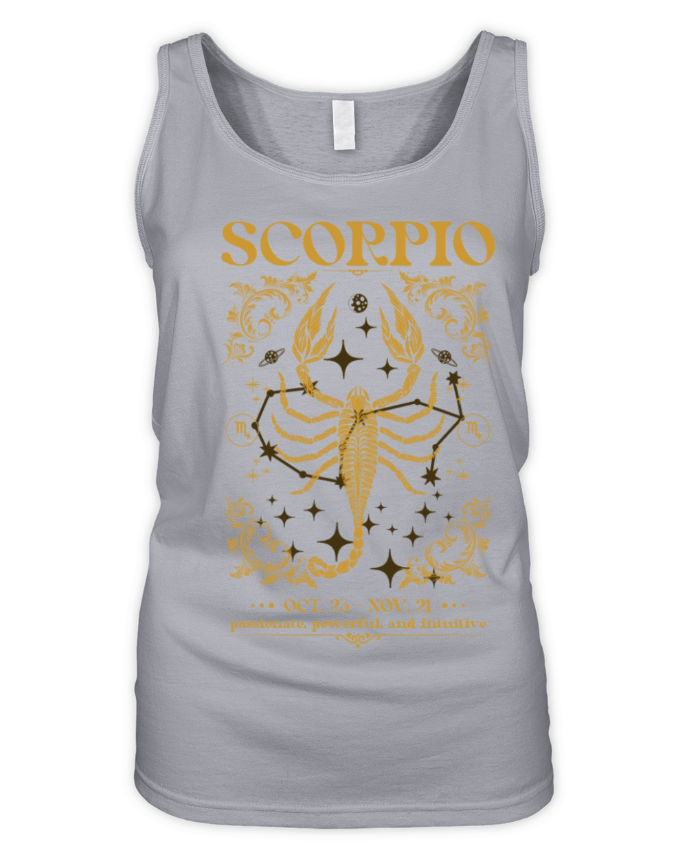 Scorpio Zodiac Sign - Vintage Astrology Design Organic Women's Tank Top