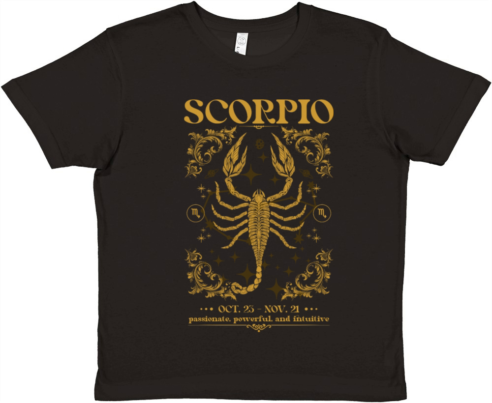 Scorpio Zodiac Sign - Vintage Astrology Design Premium Kids Crewneck T-shirt