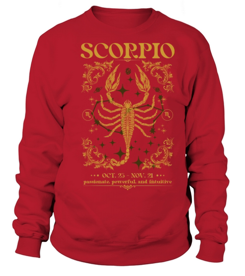 Scorpio Zodiac Sign - Vintage Astrology Design Sweatshirt Unisex