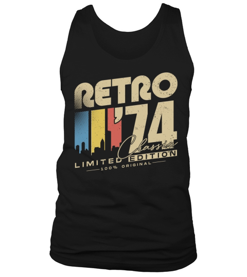 Retro 1974 Classic Jahrgang Geburtstag Geschenk Tank Top Unisex