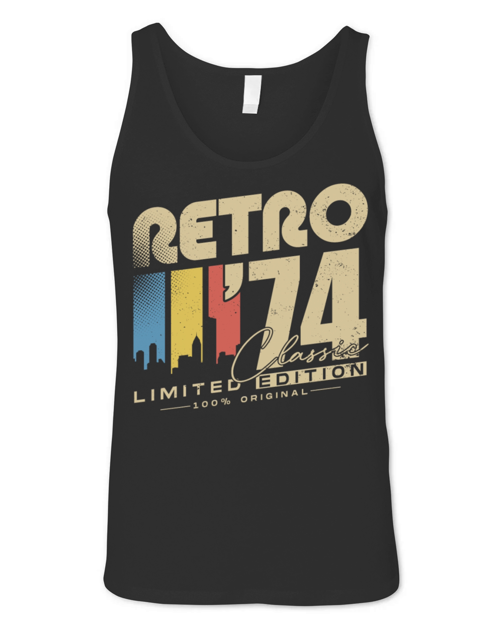 Retro 1974 Classic Jahrgang Geburtstag Geschenk Unisex Jersey Tank