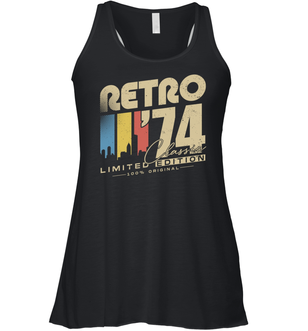 Retro 1974 Classic Jahrgang Geburtstag Geschenk Women's Flowy Tank Top