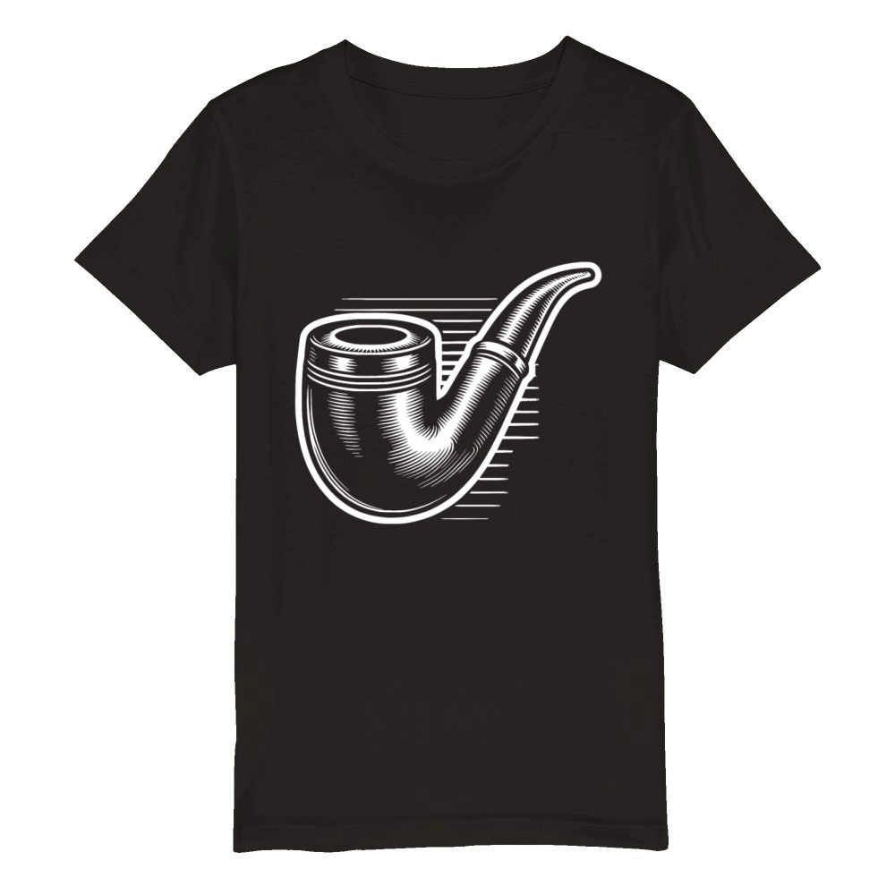 The Silent Art Of Smoking Old Pipe Smokers Organic Kids Crewneck T-shirt