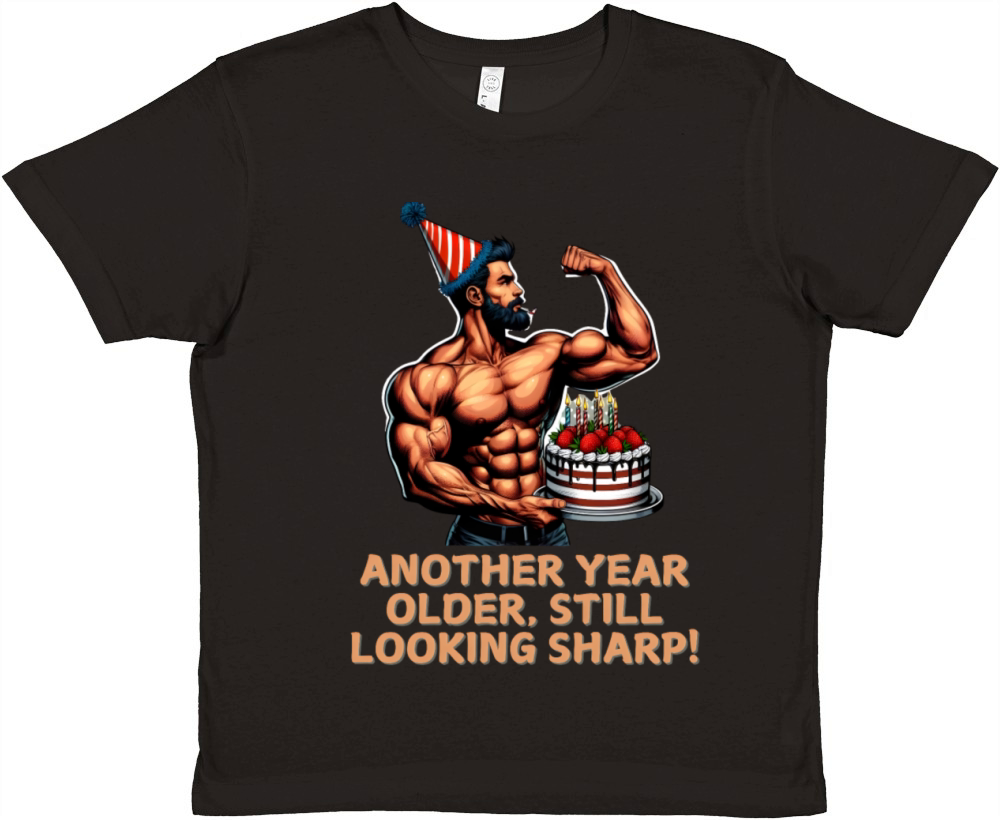 Another Year Older Still Looking Sharp Birthday v3 Premium Kids Crewneck T-shirt