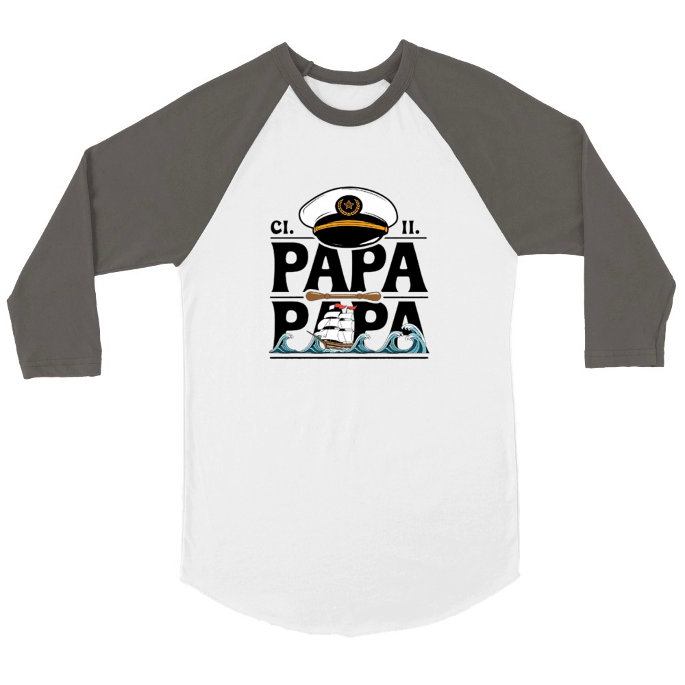 Captain Papa Unisex ¾ sleeve Raglan T-shirt