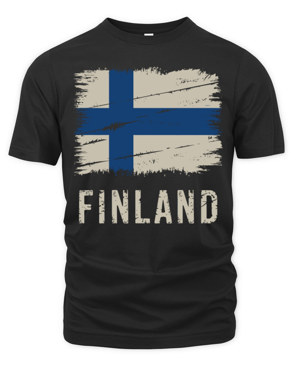 Finnish Flag Vintage Made In Finland Organic Unisex T-shirt