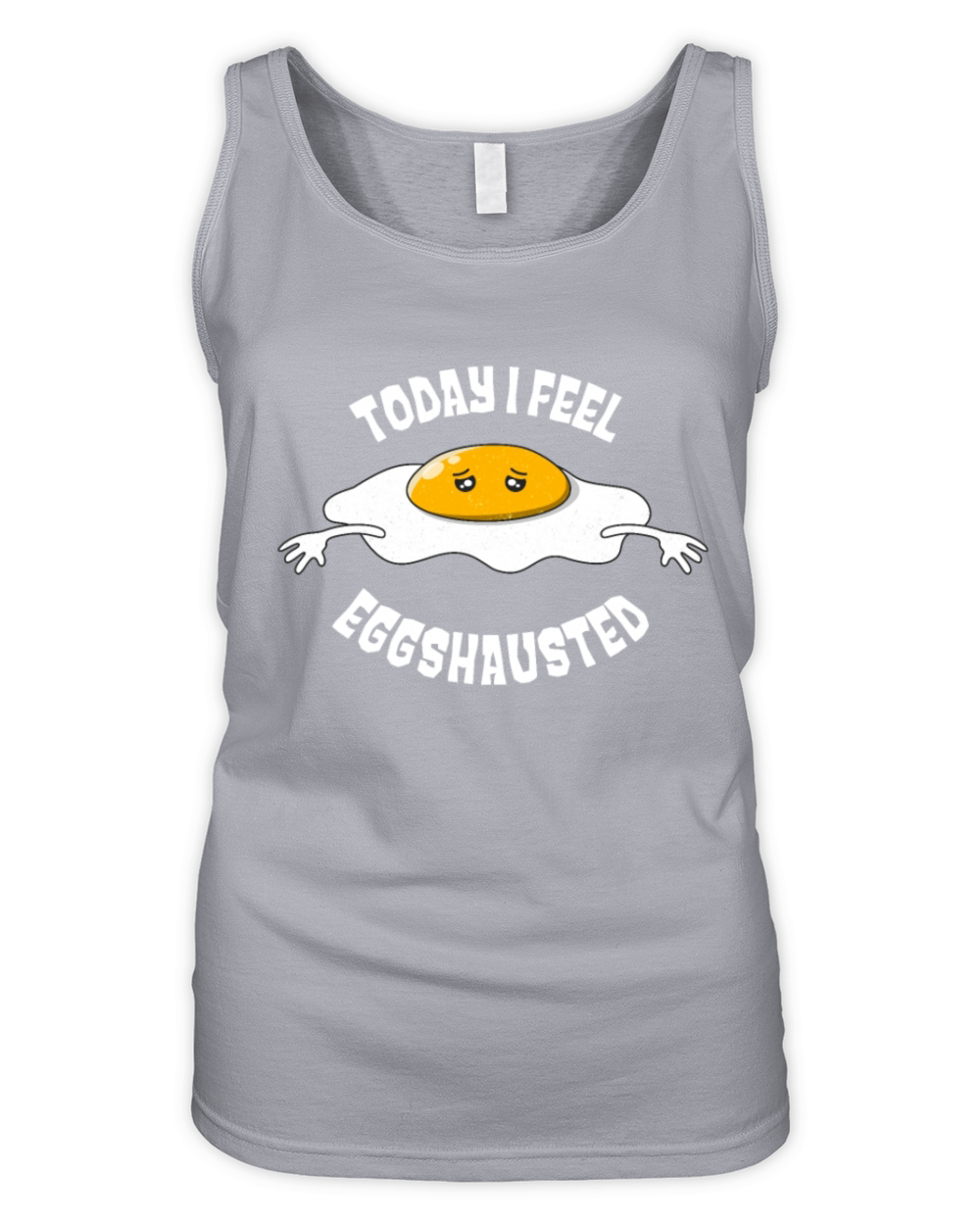 Exhausted Egg Eggshausted Fun Pun Humor Organic Women's Tank Top