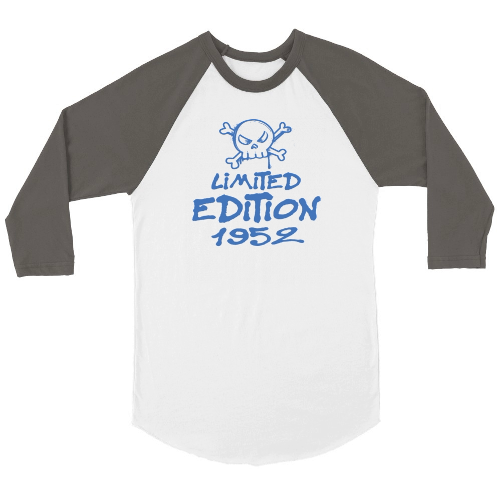 Limited Edition 1952 Birthday 1952 Born Unisex ¾ sleeve Raglan T-shirt