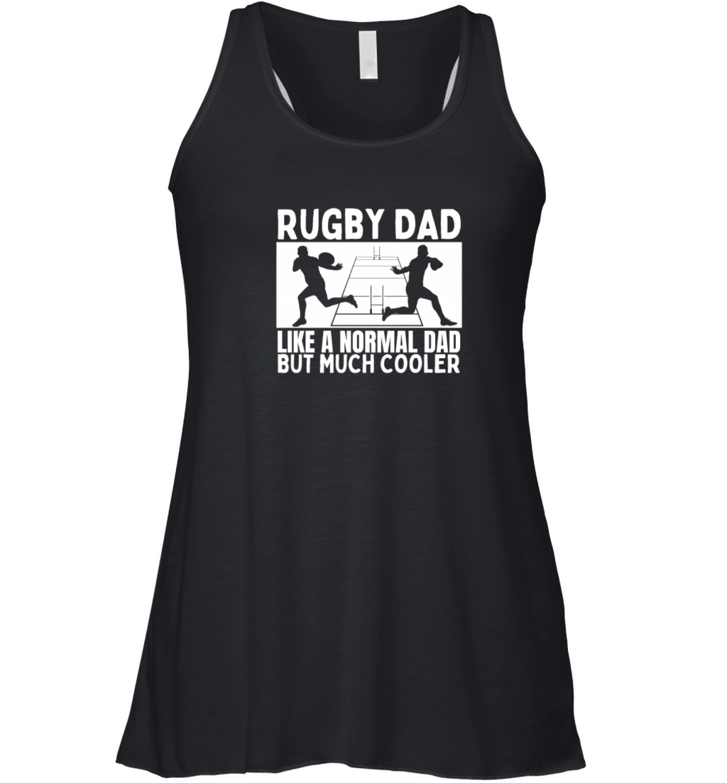 Rugby Dad Father Quote Funny Rugby Player Women's Flowy Tank Top