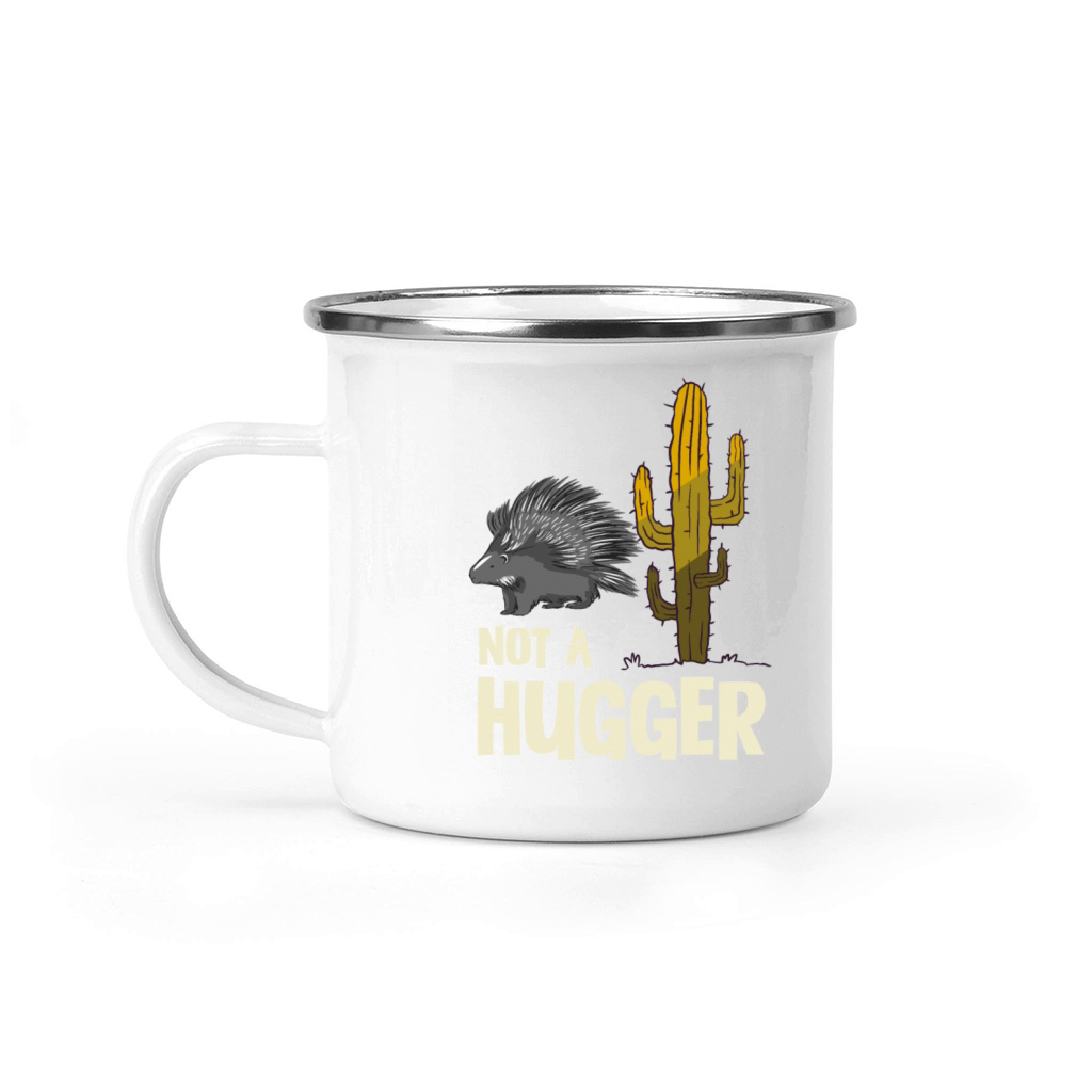 Not A Hugger Porcupine Cactus Humor Graphic Camping Mug
