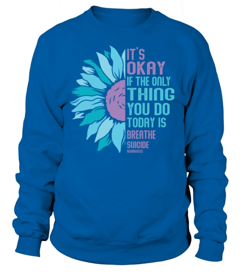 Mental Health Warrior Purple and Teal Sweatshirt Unisex
