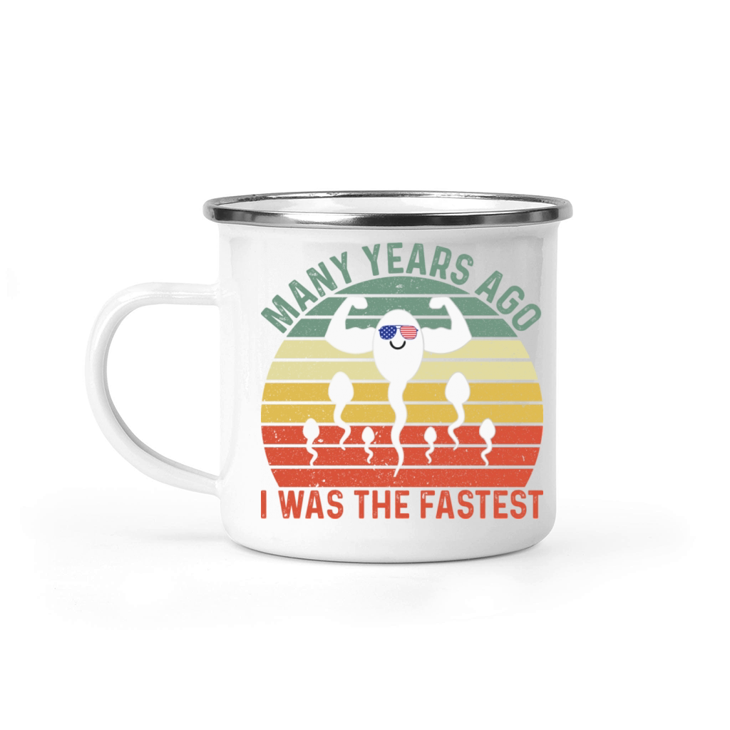 Many Years Ago I Was the Fastest Dad Husband lover Camping Mug