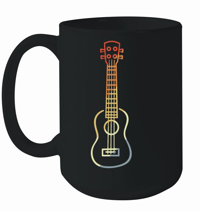 Vintage Ukulele Sketch Ceramic Mug