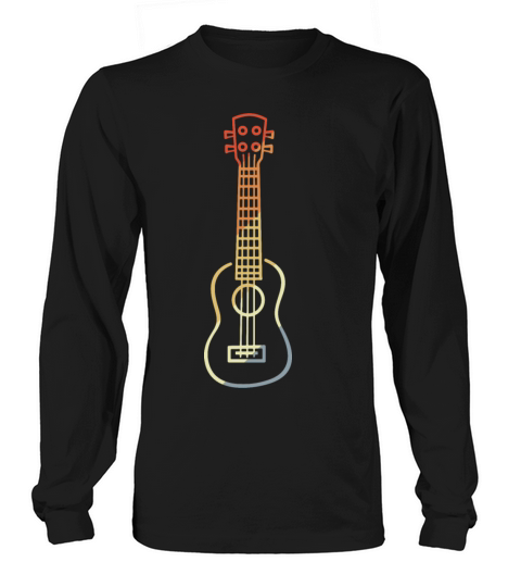 Vintage Ukulele Sketch Long sleeved Unisex